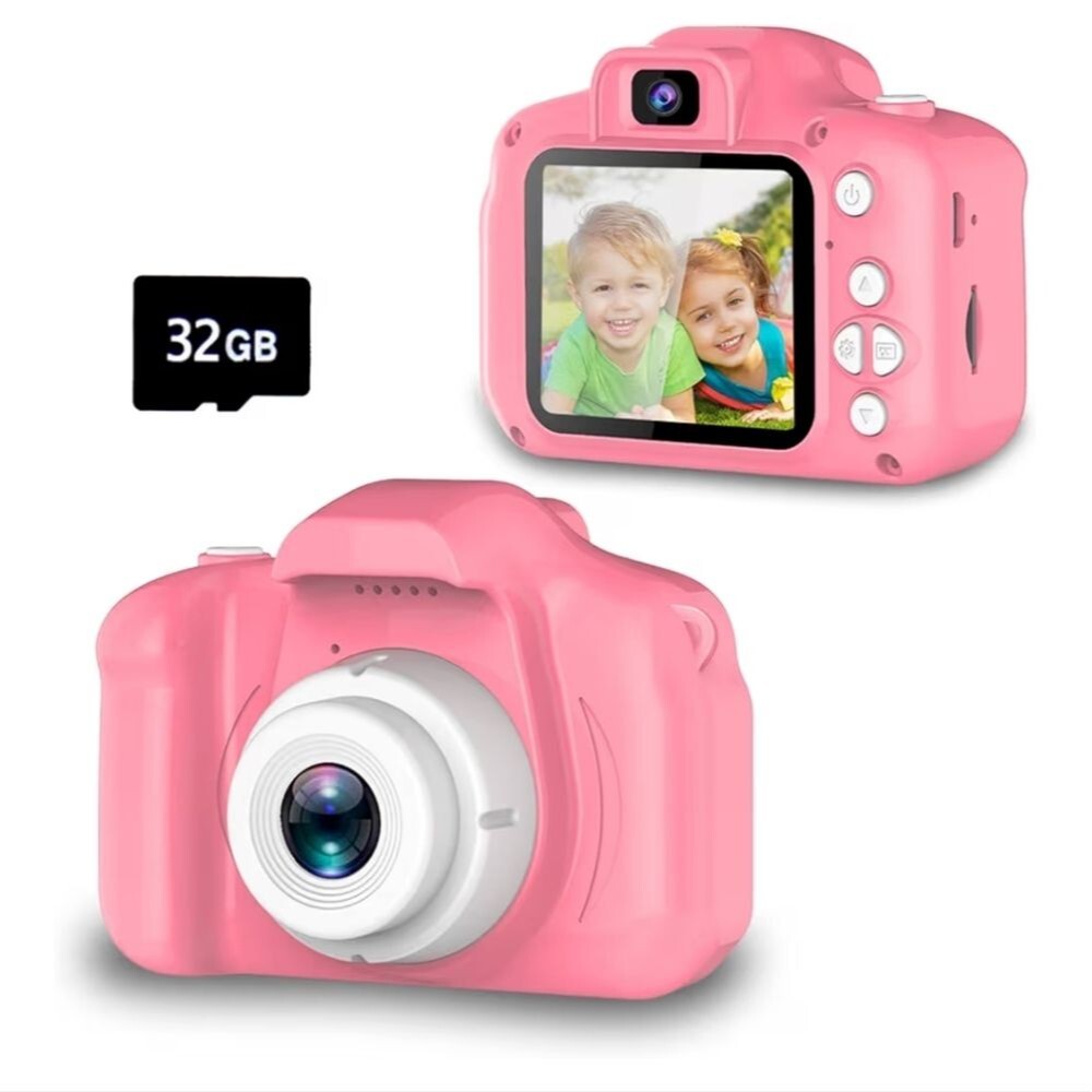 Kids Pink Digital Camera 32GB Memory Card Included Photo & Video Camera